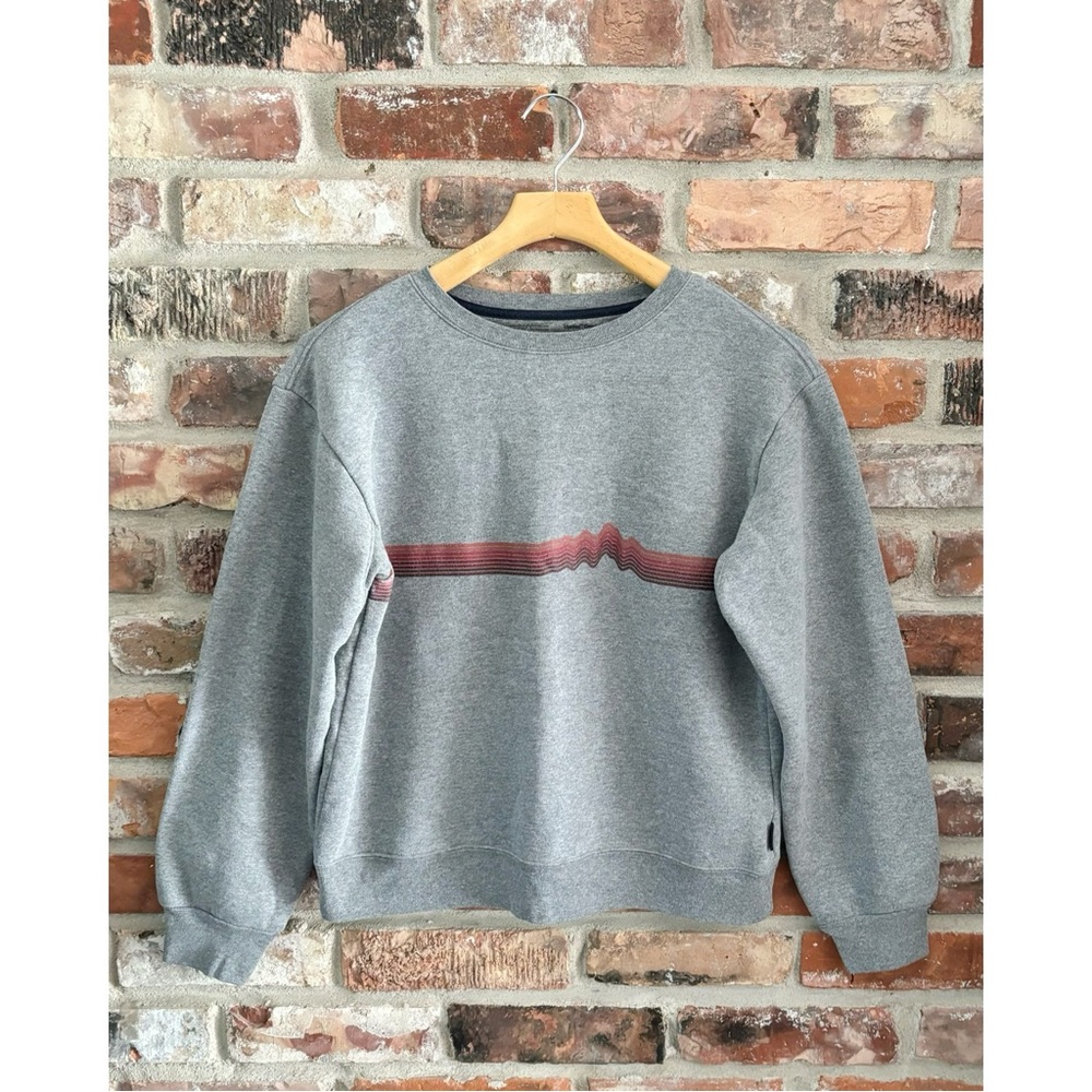 Patagonia Gray Ridge Rise Stripe Uprisal Crew Sweatshirt, S